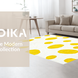 Ultra Soft Area Rug, Non Slip, Stain Resistant, Washable Area Rugs for Living Room, Bedroom, Vibrant Fluffy Novelty Mat(Yellow)