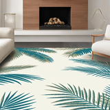 Contemporary Aqua Nature Print(Ivory)