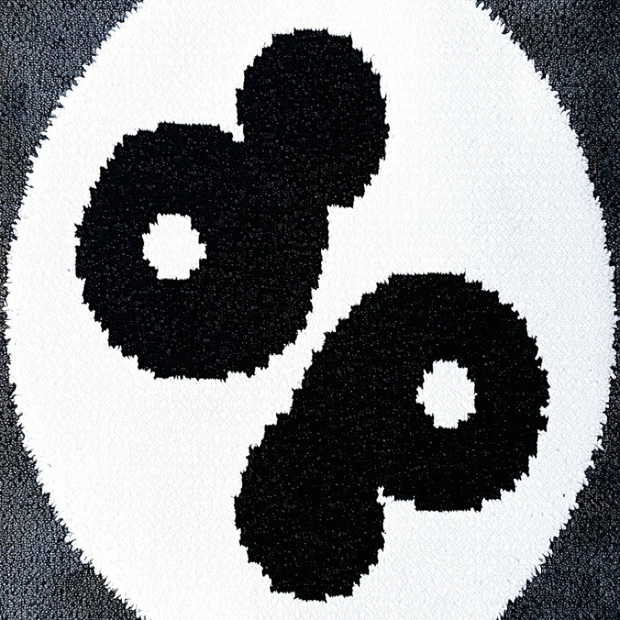 Ultra Soft Area Rug, Non Slip, Stain Resistant, Washable Area Rugs for Living Room, Bedroom, Yin Yang Doormat Rug(Black) - ODIKA