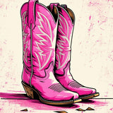 Ultra Soft Area Rug, Non Slip, Stain Resistant, Washable Area Rugs for Living Room, Bedroom, Pink Cowgirl Boot Western Entryway Rug(Pink)