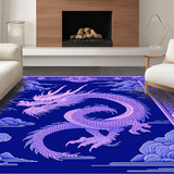 Ultra Soft Area Rug, Non Slip, Stain Resistant, Washable Area Rugs for Living Room, Bedroom, Luxurious Colorful Creature Pattern(Blue)