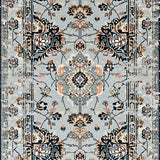 Ultra Soft Area Rug, Non Slip, Stain Resistant, Washable Area Rugs for Living Room, Bedroom, Soft Vintage Floral Living Room Rug(Gray)