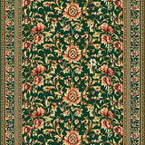 Ultra Soft Area Rug, Non Slip, Stain Resistant, Washable Area Rugs for Living Room, Bedroom, Vintage Floral Non-Slip Living Room Rug(Green)