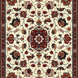 Ultra Soft Area Rug, Non Slip, Stain Resistant, Washable Area Rugs for Living Room, Bedroom, Traditional Floral Motif(Beige)