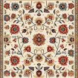 Ultra Soft Area Rug, Non Slip, Stain Resistant, Washable Area Rugs for Living Room, Bedroom, Light Brown Vintage Floral Dining Room(Beige)