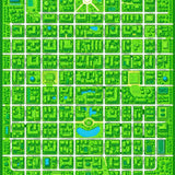 Ultra Soft Area Rug, Non Slip, Stain Resistant, Washable Area Rugs for Living Room, Bedroom, Non-Slip City Map Playroom Rug(Green)