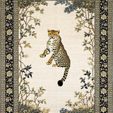 Ultra Soft Area Rug, Non Slip, Stain Resistant, Washable Area Rugs for Living Room, Bedroom, Wildlife Cheetah Animal Area Rug(Beige)