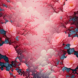 Ultra Soft Area Rug, Non Slip, Stain Resistant, Washable Area Rugs for Living Room, Bedroom, Romantic Pink Floral Non-Slip Bathroom(Pink)