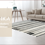 Ultra Soft Area Rug, Non Slip, Stain Resistant, Washable Area Rugs for Living Room, Bedroom, Elegant Earthy Tone Geometric Design(Gray)