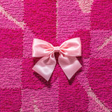 Ultra Soft Area Rug, Non Slip, Stain Resistant, Washable Area Rugs for Living Room, Bedroom, coquette bow bath mat(Pink)