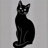 Ultra Soft Area Rug, Non Slip, Stain Resistant, Washable Area Rugs for Living Room, Bedroom, Cute Black Cat Non-Slip Bathroom Rug(Black)