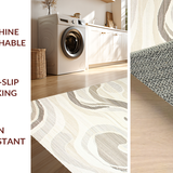 Elegant High Low Abstract Swirls(Beige)