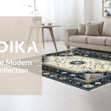 Ultra Soft Area Rug, Non Slip, Stain Resistant, Washable Area Rugs for Living Room, Bedroom, Whimsical Lunar Harmony Pattern(Beige)