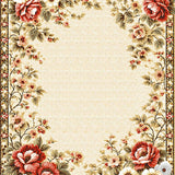 Ultra Soft Area Rug, Non Slip, Stain Resistant, Washable Area Rugs for Living Room, Bedroom, Beige Floral Vintage Stain Resistant Living Room(Beige)