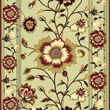 Ultra Soft Area Rug, Non Slip, Stain Resistant, Washable Area Rugs for Living Room, Bedroom, Soft Floral Transitional Living Room Rug(Beige)
