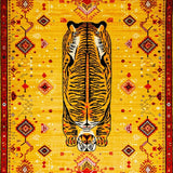 Ultra Soft Area Rug, Non Slip, Stain Resistant, Washable Area Rugs for Living Room, Bedroom, Vintage Boho Leopard Print(Yellow)