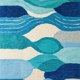 Ultra Soft Area Rug, Non Slip, Stain Resistant, Washable Area Rugs for Living Room, Bedroom, Nautical Non-Slip Coastal Beach Runner(Blue)