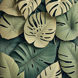 Ultra Soft Area Rug, Non Slip, Stain Resistant, Washable Area Rugs for Living Room, Bedroom, Tropical Monstera Non-Slip Hallway Decor(Green)