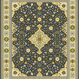 Ultra Soft Area Rug, Non Slip, Stain Resistant, Washable Area Rugs for Living Room, Bedroom, Soft Velvet Arabic Meditation Mat(Blue)
