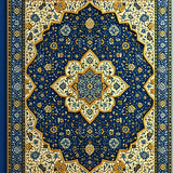 Ultra Soft Area Rug, Non Slip, Stain Resistant, Washable Area Rugs for Living Room, Bedroom, Soft Velvet Islamic Prayer Meditation(Blue)