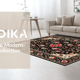 Eclectic Dark Floral Tapestry(Black)