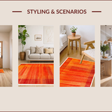 Ultra Soft Area Rug, Non Slip, Stain Resistant, Washable Area Rugs for Living Room, Bedroom, Fluffy Shaggy Nursery(Orange)