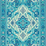 Ultra Soft Area Rug, Non Slip, Stain Resistant, Washable Area Rugs for Living Room, Bedroom, Vintage Boho Soft Playroom Rug(Blue)