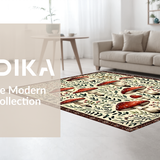 Contemporary Abstract Flora Theme(Beige)