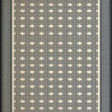 Ultra Soft Area Rug, Non Slip, Stain Resistant, Washable Area Rugs for Living Room, Bedroom, Trellis Frieze Geometric(Black)