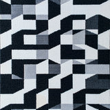Ultra Soft Area Rug, Non Slip, Stain Resistant, Washable Area Rugs for Living Room, Bedroom, Modern Geometric Non-Shedding(Black)