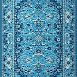 Ultra Soft Area Rug, Non Slip, Stain Resistant, Washable Area Rugs for Living Room, Bedroom, Vintage Distressed(Blue)