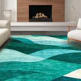Ultra Soft Area Rug, Non Slip, Stain Resistant, Washable Area Rugs for Living Room, Bedroom, Refined Coastal Distressed Texture(Blue)