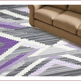 Ultra Soft Area Rug, Non Slip, Stain Resistant, Washable Area Rugs for Living Room, Bedroom, Charming Geometric Pastel Elegance(Gray)