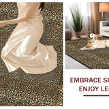 Ultra Soft Area Rug, Non Slip, Stain Resistant, Washable Area Rugs for Living Room, Bedroom, Trendy Modern Wild Aesthetic(Brown)