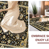 Elegant Black Floral Medallion(Black)