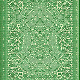 Ultra Soft Area Rug, Non Slip, Stain Resistant, Washable Area Rugs for Living Room, Bedroom, Vintage Farmhouse Washable(Green)