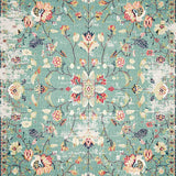 Ultra Soft Area Rug, Non Slip, Stain Resistant, Washable Area Rugs for Living Room, Bedroom, Distressed Floral Boho(Beige)