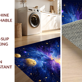 Ultra Soft Area Rug, Non Slip, Stain Resistant, Washable Area Rugs for Living Room, Bedroom, Enchanting Astral Swirl Visual Element(Purple)