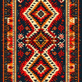 Ultra Soft Area Rug, Non Slip, Stain Resistant, Washable Area Rugs for Living Room, Bedroom, Aztec Western Print(Red)