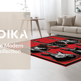 Bold Black and Red Contrast(Red)