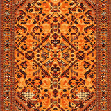 Ultra Soft Area Rug, Non Slip, Stain Resistant, Washable Area Rugs for Living Room, Bedroom, Mid-Century Modern Shag(Orange)