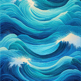 Ultra Soft Area Rug, Non Slip, Stain Resistant, Washable Area Rugs for Living Room, Bedroom, Ocean Beach Wave Polyester(Blue)