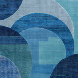 Ultra Soft Area Rug, Non Slip, Stain Resistant, Washable Area Rugs for Living Room, Bedroom, Primitive Jute Striped Half Circle(Blue)