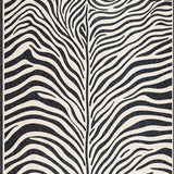 Ultra Soft Area Rug, Non Slip, Stain Resistant, Washable Area Rugs for Living Room, Bedroom, Boho Zebra Runner(Black)