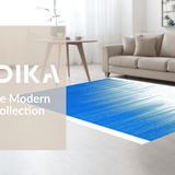 Ultra Soft Area Rug, Non Slip, Stain Resistant, Washable Area Rugs for Living Room, Bedroom, Rustic Textured Wave Design(Blue)