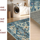 Contemporary Floral Tiled Design(Blue)