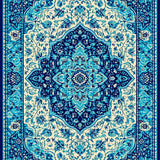 Ultra Soft Area Rug, Non Slip, Stain Resistant, Washable Area Rugs for Living Room, Bedroom, Vintage Oriental Jungle(White)