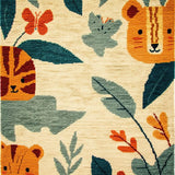 Ultra Soft Area Rug, Non Slip, Stain Resistant, Washable Area Rugs for Living Room, Bedroom, Jungle Animal Print(Beige)
