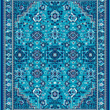 Ultra Soft Area Rug, Non Slip, Stain Resistant, Washable Area Rugs for Living Room, Bedroom, Kids Space Themed Rug(Blue)