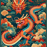 Ultra Soft Area Rug, Non Slip, Stain Resistant, Washable Area Rugs for Living Room, Bedroom, Dragon Castle Fantasy(Red)